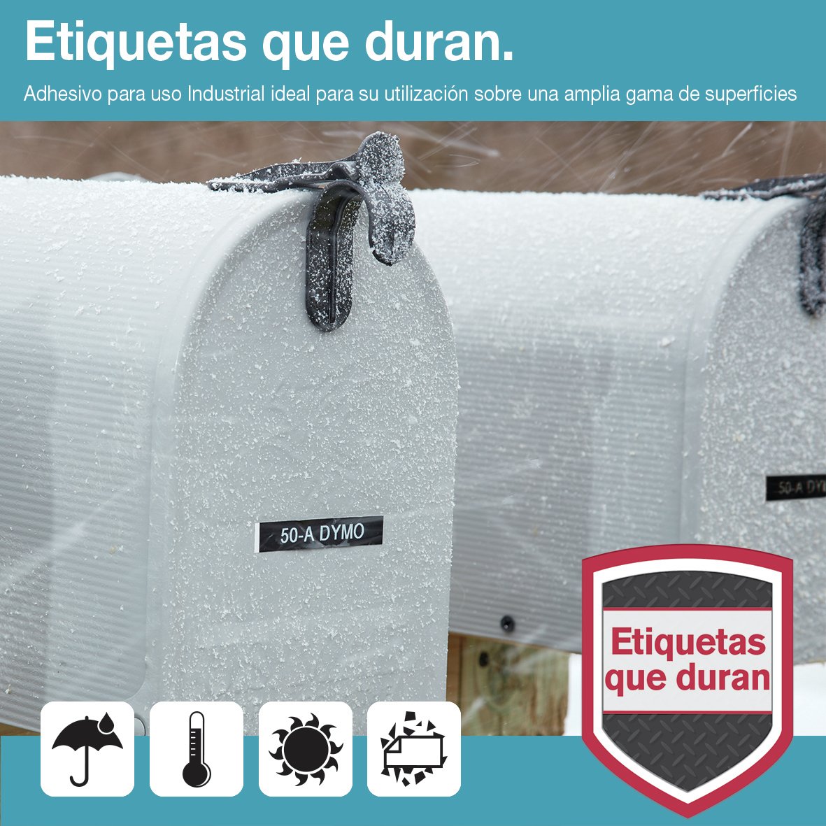 EAN 3501179783659 - DYMO D1 Durable - White on Black - 12mm cinta para impresora de etiquetas Blanco sobre negro imagen 9