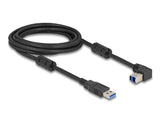 Delock 81106 Cable Usb 5 Gbps Tipo-A Macho A Tipo-B Macho 90° Acodado Hacia Arriba 3 M