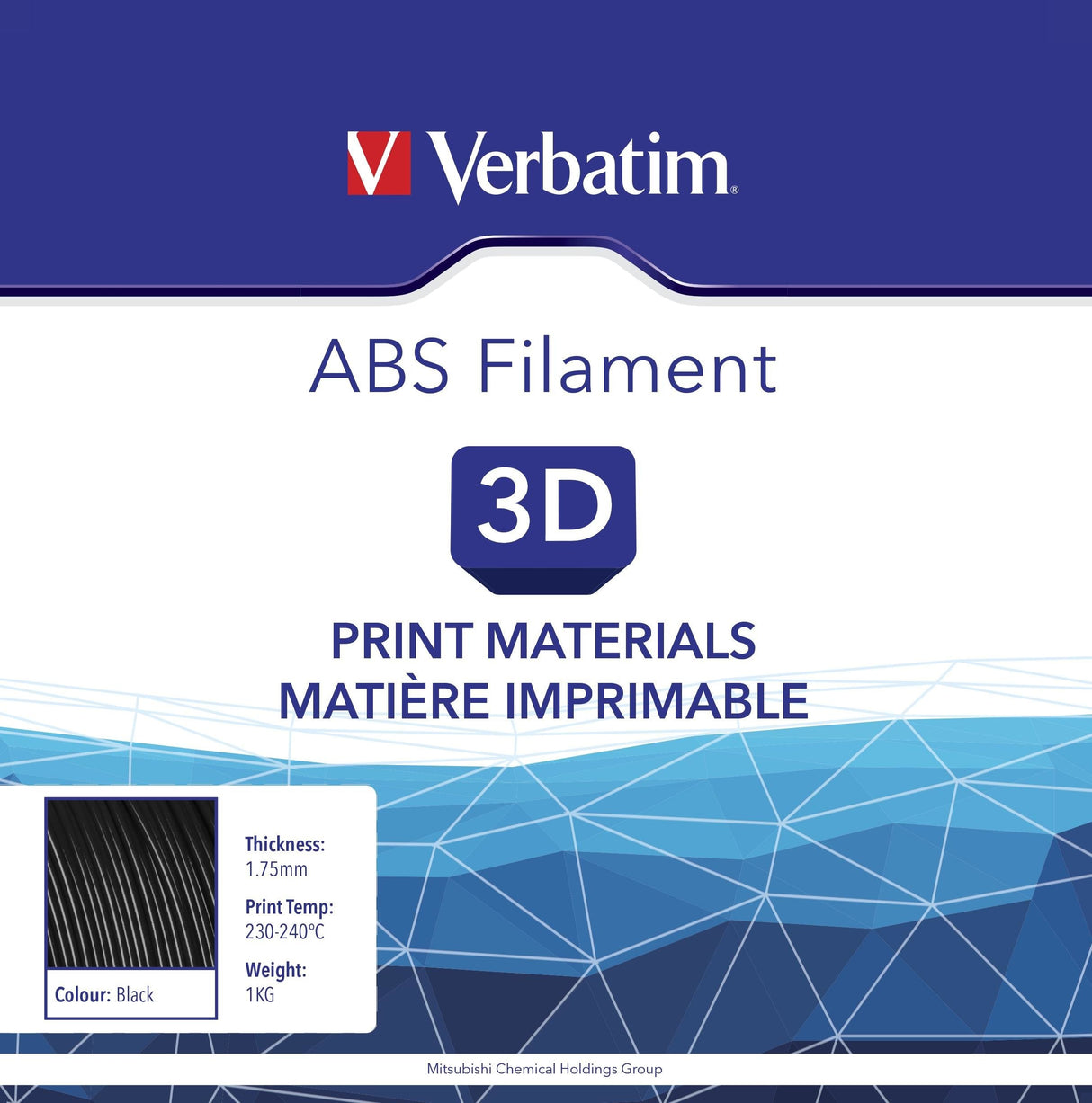 Fil Verbatim Abs 1,75mm Black 1kg