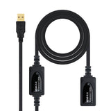 Nanocable Cable Prolongador Con Amplificador Usb-A 2.0 Macho A Usb-A Hembra 15m