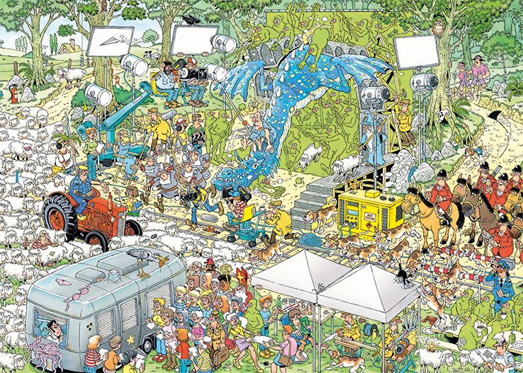 Jumbo Jan Van Haasteren Das Filmset 1000 Teile Puzzle (19074)