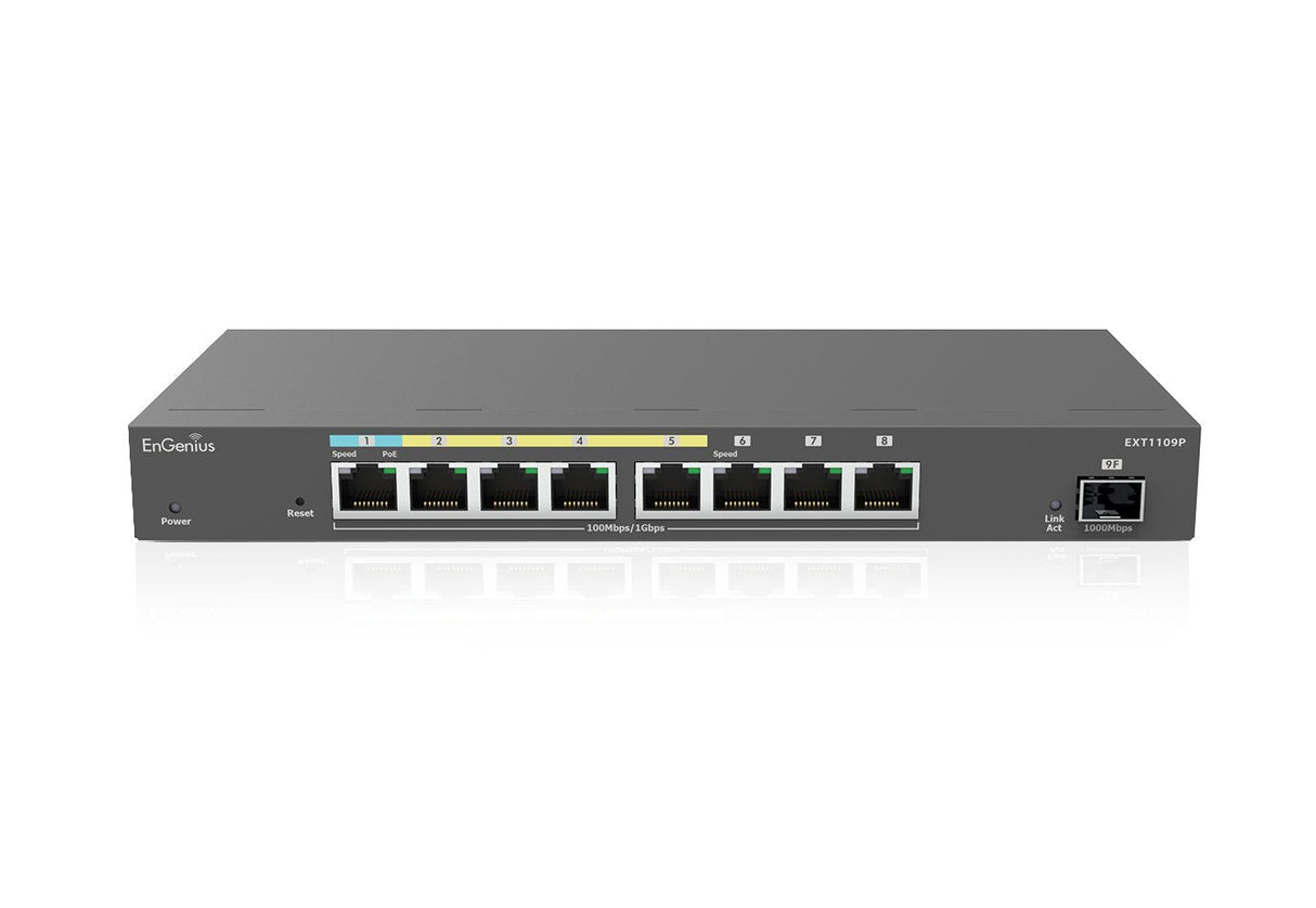 Engenius Ext1109p Switch L2 Gigabit Ethernet (10/100/1000) Energía Sobre Ethernet (Poe) Gris