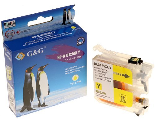 G&G Tintencartucho Compatible Con Brother Lc-125xly Amarillo