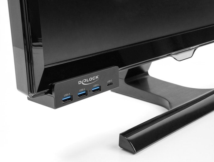 Delock Externer Usb 5 Gbps 4 Port Hub 3 X Usb Typ-A Und 1 X Usb Type-C? Mit Feststellschraube (Negro) 64284