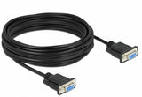 Delock Rs-232 Cable Seriell D-Sub 9 Buchse Zu Buchse Nullmodem Mit Schmalem Steckergehäuse - Full Handshaking - 10 M