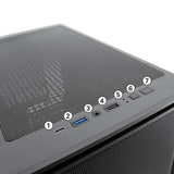 Coolbox Caja Atx Ga700 Darkside Gpu Max 315mm Cristal Templado Liquida 240mm Usb-C Negra