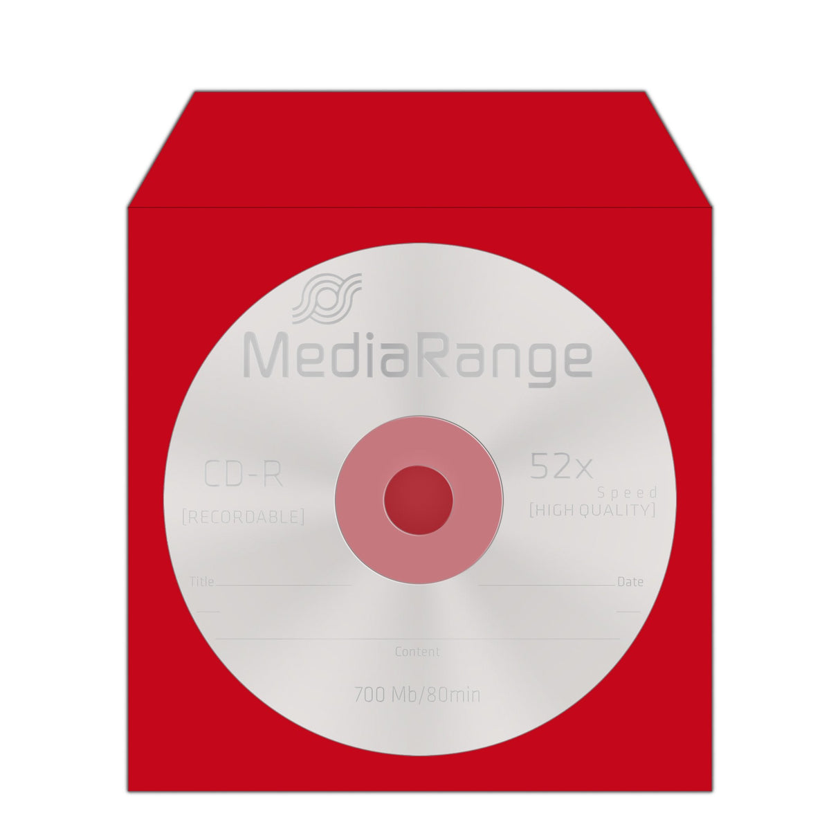 Mediarange Box67 Funda Para Discos Ópticos 1 Discos Azul, Verde, Rojo, Amarillo 100 Uds