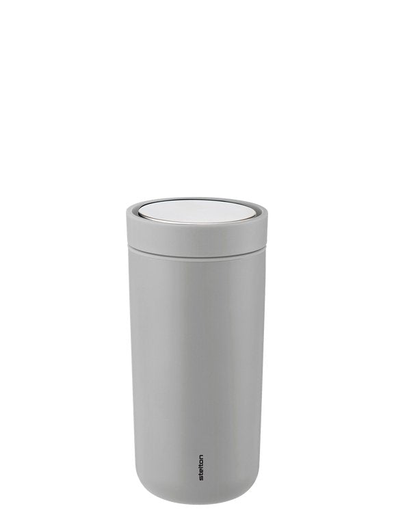 Taza Térmica Stelton To Go Click 0,4 L Gris Claro Suave