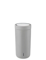 Taza Térmica Stelton To Go Click 0,4 L Gris Claro Suave