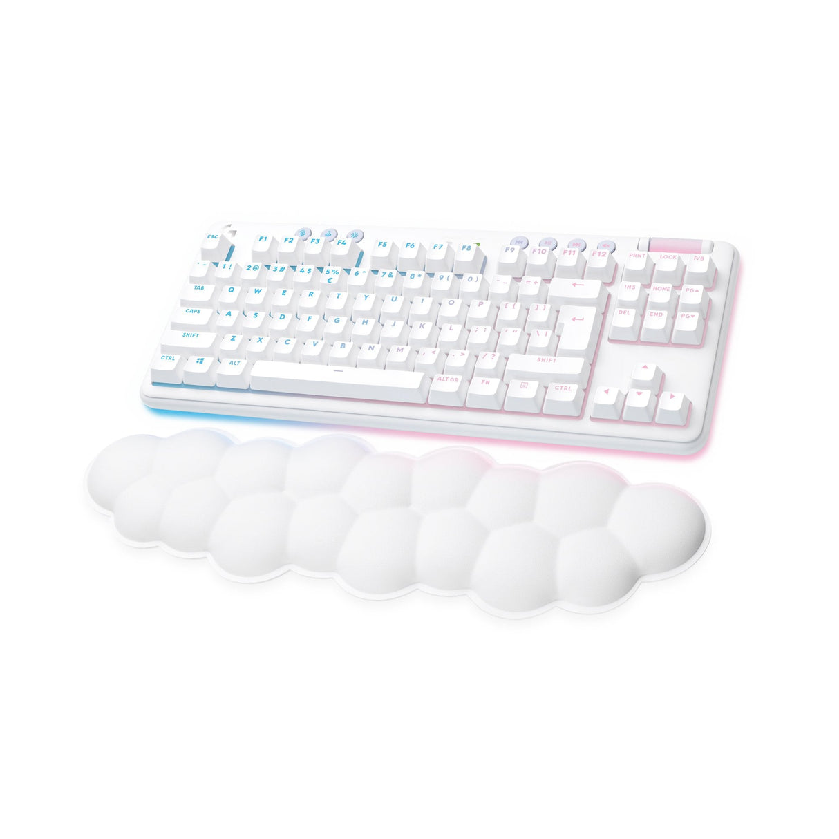 Teclado Ingles Logitech G G715 Rf Wireless + Bluetooth Qwerty Internacional De Ee.Uu. Blanco