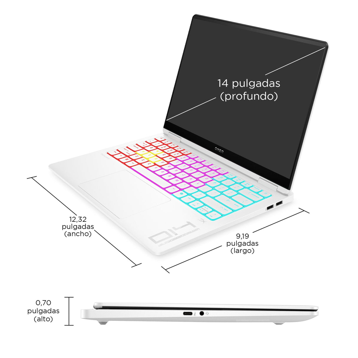 Portátil Hp Omen Transcend 14-Fb1000ns Oled 14" Intel Core Ultra 9 285h 64gb Ram 1tb Ssd Rtx 5070