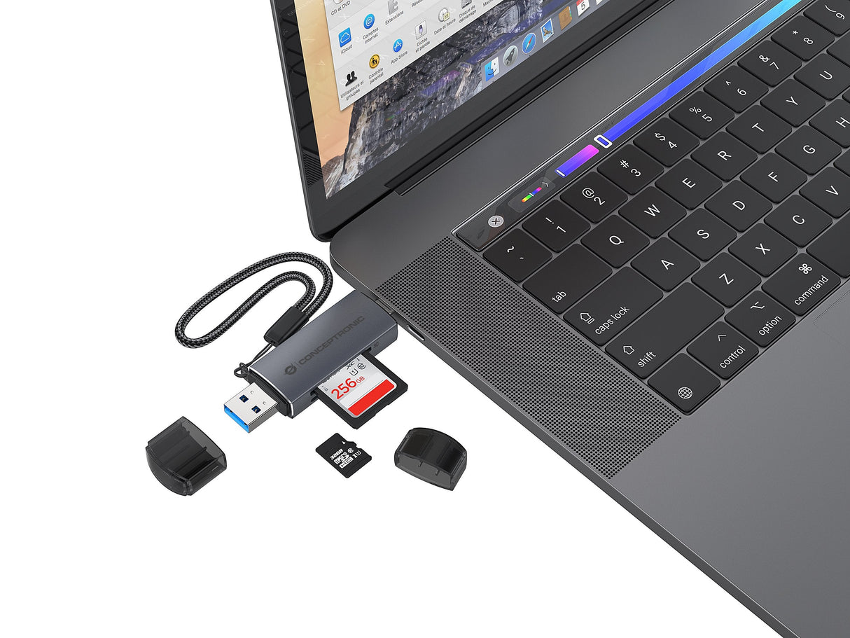 Lector De Tarjetas Conceptronic Usb-C Usb-A -> Micro Sd Tf Sw