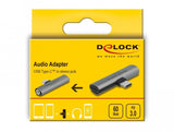 Delock Audio Adaptador Usb Typ-C > Klinkenhchse Und Usb Typ-C