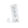 EAN 8433281011359 - Nanocable 10.37.0013-W base múltiple 1,5 m 3 salidas AC Interior Aluminio, Blanco imagen 1