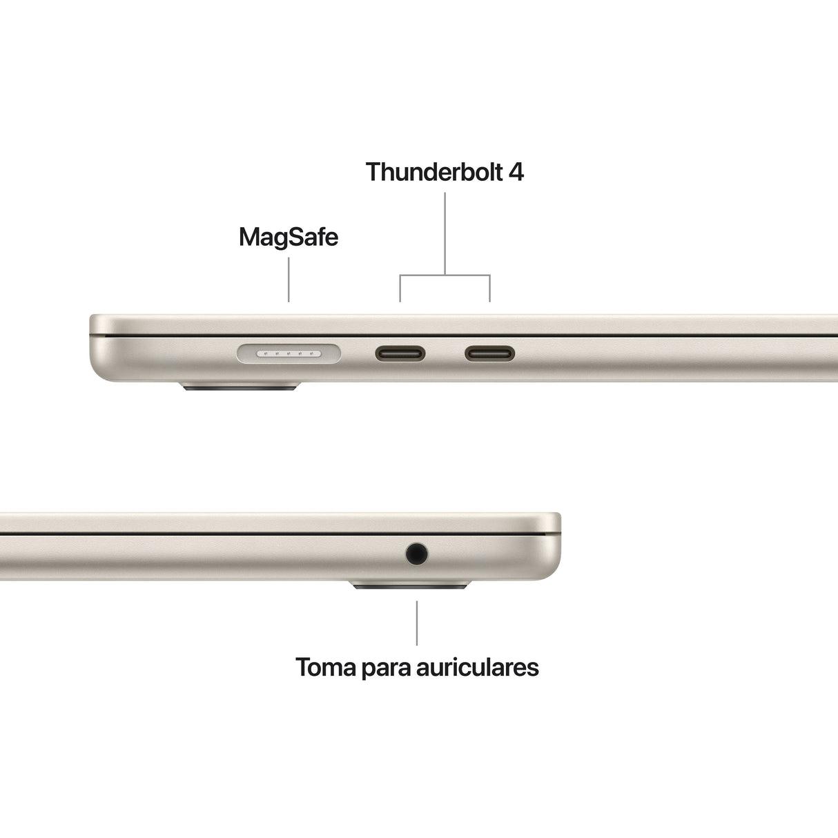Apple Macbook Air 15,3' M5 10-Core Cpu 16gb 512gb Ssd 10-Core Gpu Blanco Estrella