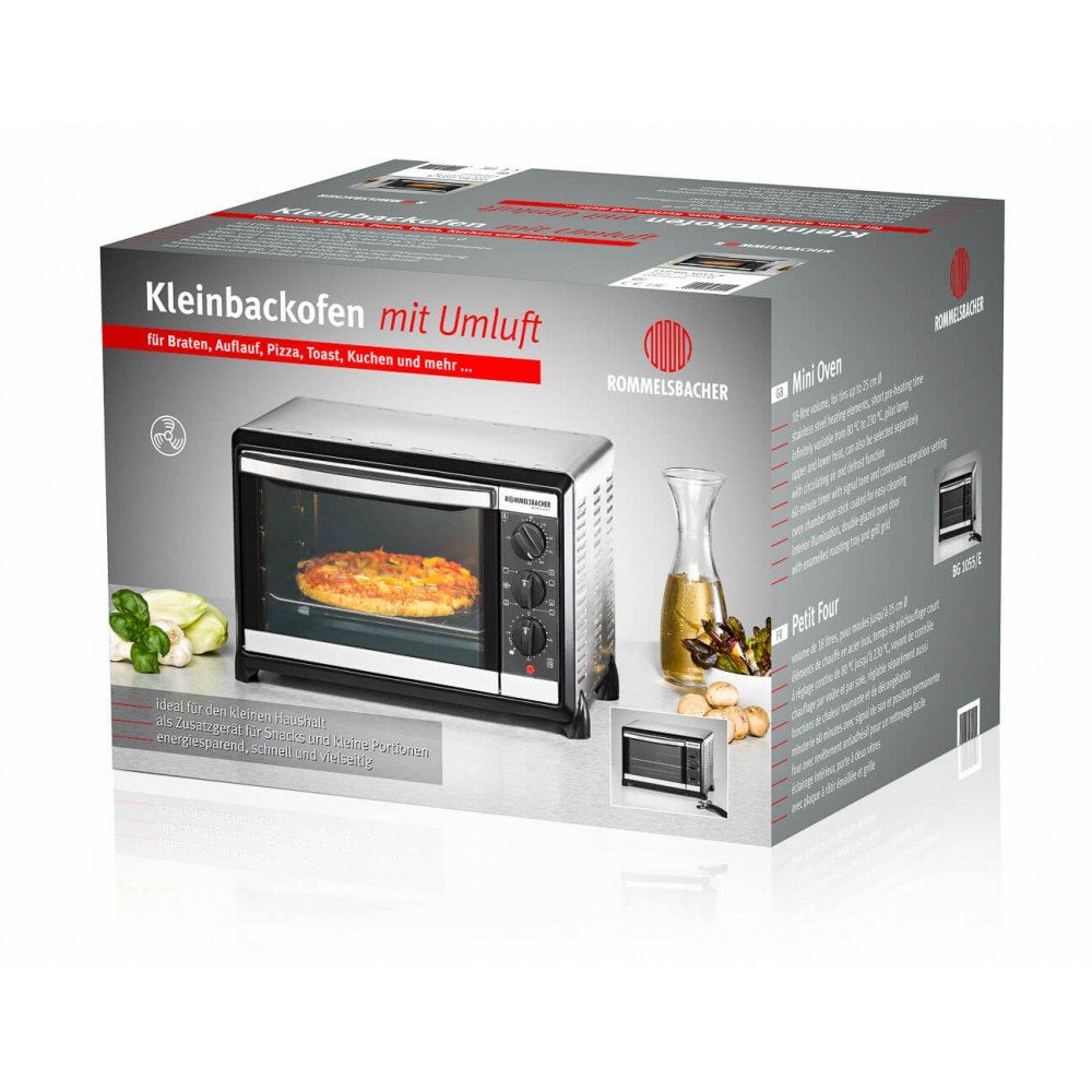 EAN 4001797270115 - Rommelsbacher BG 1055/E horno tostador 18 L Negro, Acero inoxidable Parrilla imagen 4