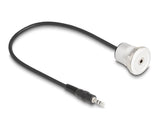 Delock Klinke 3,5 Mm 3 Pin Einbaubuchse Mit Cablepeitsche Stecker 30 Cm Aluminium