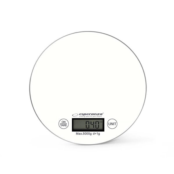 Báscula De Cocina Electrónica Esperanza Eks003w Redonda Blanca