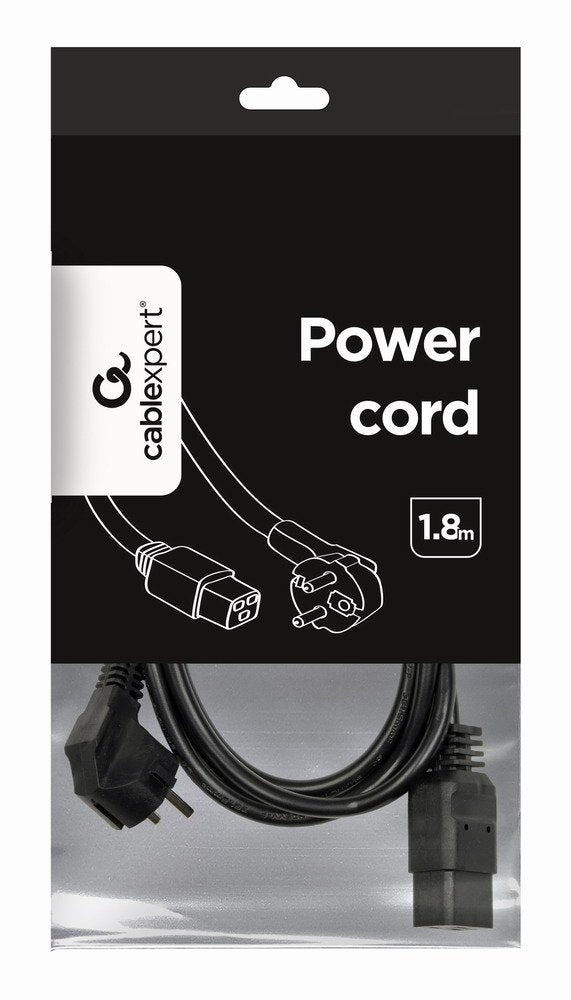 Gembird Euro Plug -> C19 Socket Power Cord, 1.8 M, 16a