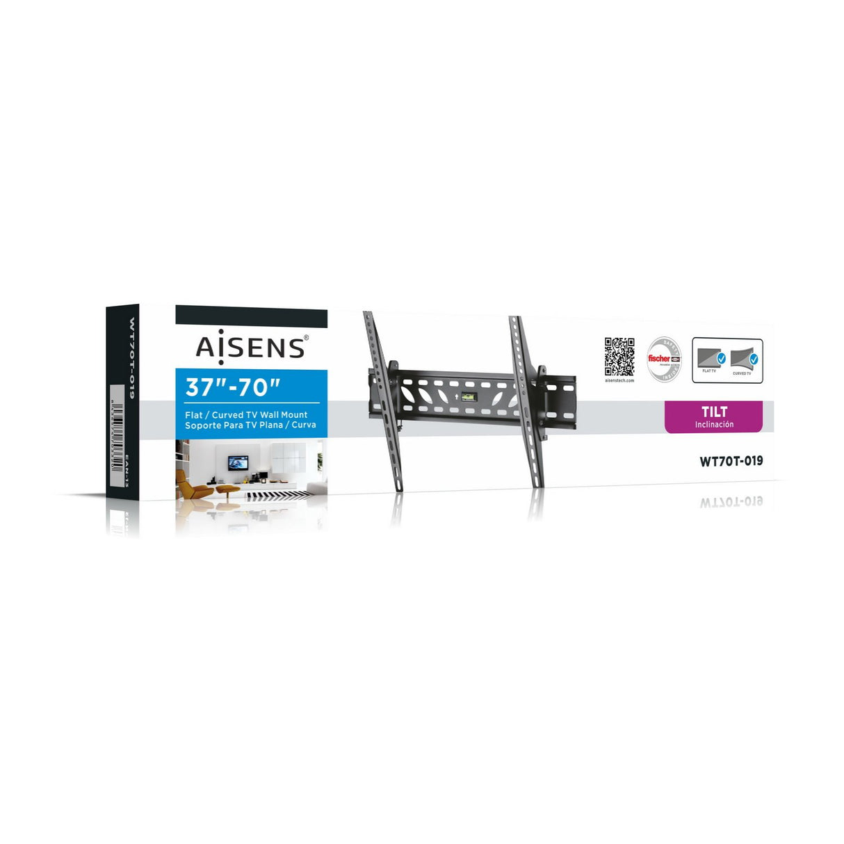 EAN 8436574703320 - AISENS WT70T-019 soporte para TV 177,8 cm (70") Negro imagen 6