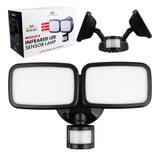 De Pared Lámpara Led, Sensor Pir Mce524b 20w, 1500lm, Ip65. Neutral White 4000k, Negra