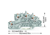 Wago 2203-7642 Installationsetagen- Abrazadera,L L,Push-In Cage Clamp ,Gris