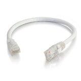 C2g Cat6a Booted Shielded (Stp) Network Patch Cable Cable De Interconexión Rj-45 (M) A Rj-45 (M) 50 Cm Stp Cat 6a Moldeado Sin Enganches Trenzado Blanco