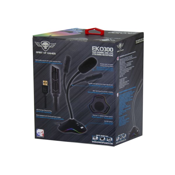 Micrófono Spirit Of Gamer Eko300 Usb 2.0