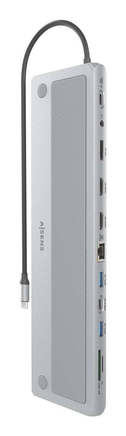 EAN 8435739902929 - AISENS ASUC-12P020-GR base para portátil y replicador de puertos Alámbrico USB 3.2 Gen 1 (3.1 Gen 1) Type imagen 3