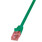 Latiguillo Cat 6, U-Utp,  3.00 M, Verde, Lszh Logilink