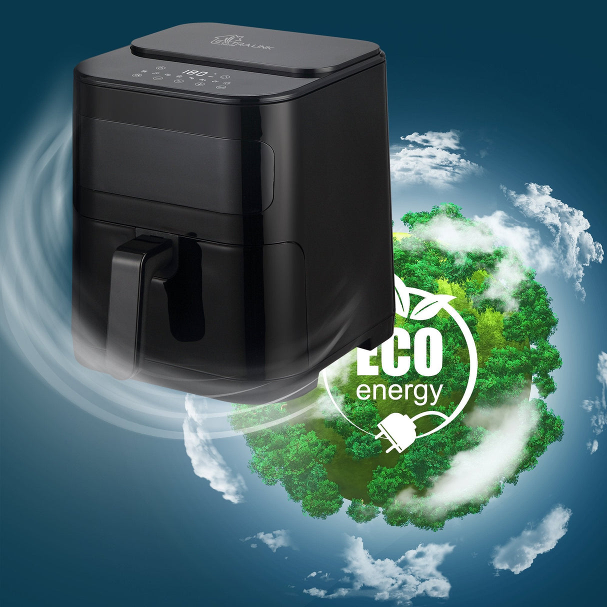 Extralink Home Air Fryer 10l (6l+4l) Eu Sj-1000 2500w