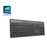 Targus Ecosmart Teclado Captación De Energía Sostenible Antimicrobiano Luz Trasera Inalámbrico Bluetooth 5.0 Qwerty Francés Interruptor: Tecla De Tijera Negro Recycled Packaging