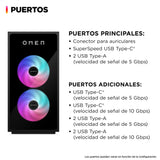 Pc Gaming Hp Omen Gt16-0056ns Intel Core I7-14700f 16gb 1tb Ssd Geforce Rtx 5060 Ti Sin Sistema Operativo