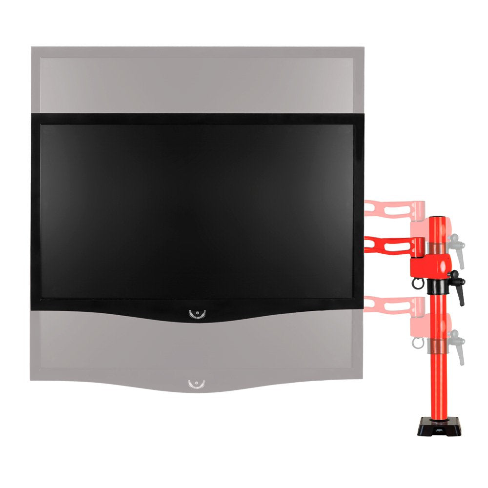 Brazo Para 1 Monitor Arctic Z-1 Rojo Con Hub Usb 4 Puertos
