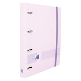 Oxford Live & Go Carpeta 4 Anillas 35mm Europeanbinder A4+ Polyfoam C/Recambio 5x5 Malva Pastel
