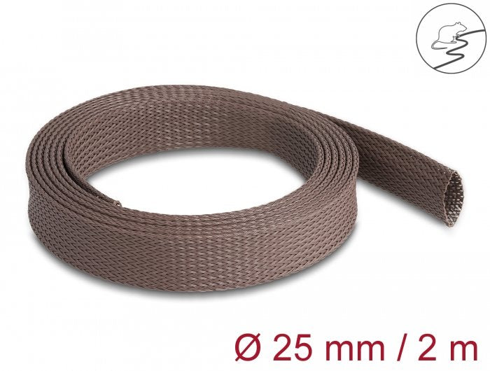 Delock Funda Trenzada A Prueba De Roedores Emirable 2 Mx 25 Mm Marrón