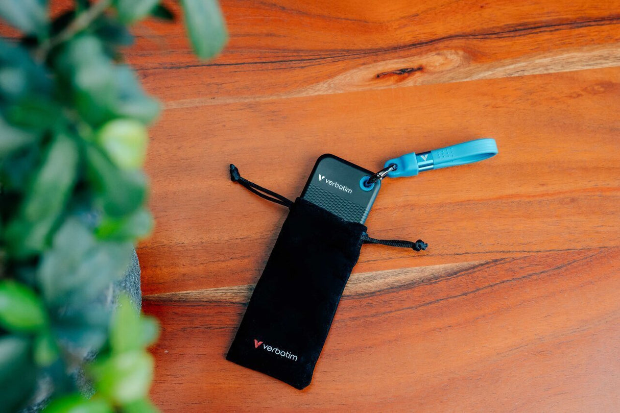 Verbatim Ssd 256gb, Usb 3.2, Tipo-C, Pocket, Negro/Azul
