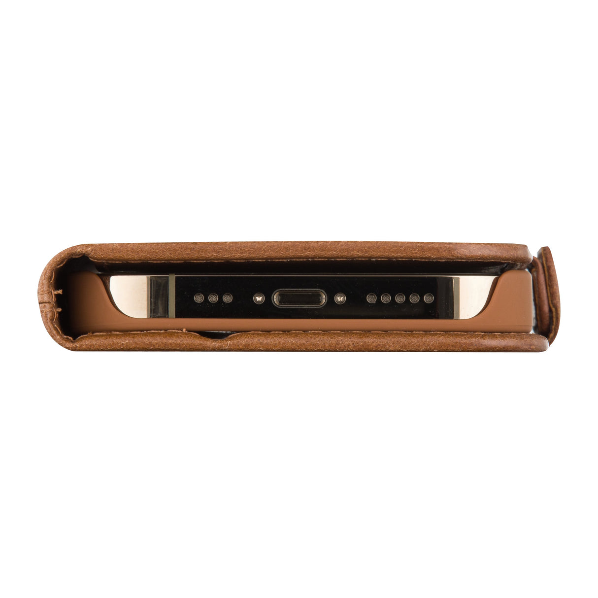 Dbramante1928 Copenhagen Funda Con Tapa Para Teléfono Móvil Piel De Napa Marrón Para Apple Iphone 15 Pro