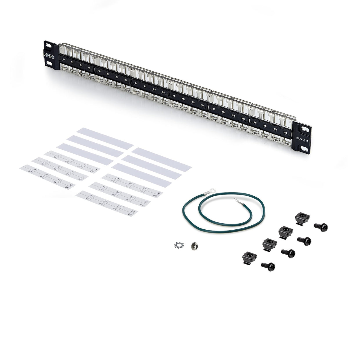 Startech.Com Startech - Leeres Keystone-Patchpanel - Para Rj45 - Apto Para Montaje En Pared, Rack Montable - Cat 6a/8 - Stp/Utp - Negro - 1u - 48.3 Cm (19")