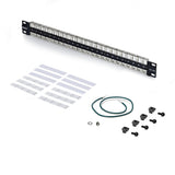 Startech.Com Startech - Leeres Keystone-Patchpanel - Para Rj45 - Apto Para Montaje En Pared, Rack Montable - Cat 6a/8 - Stp/Utp - Negro - 1u - 48.3 Cm (19")