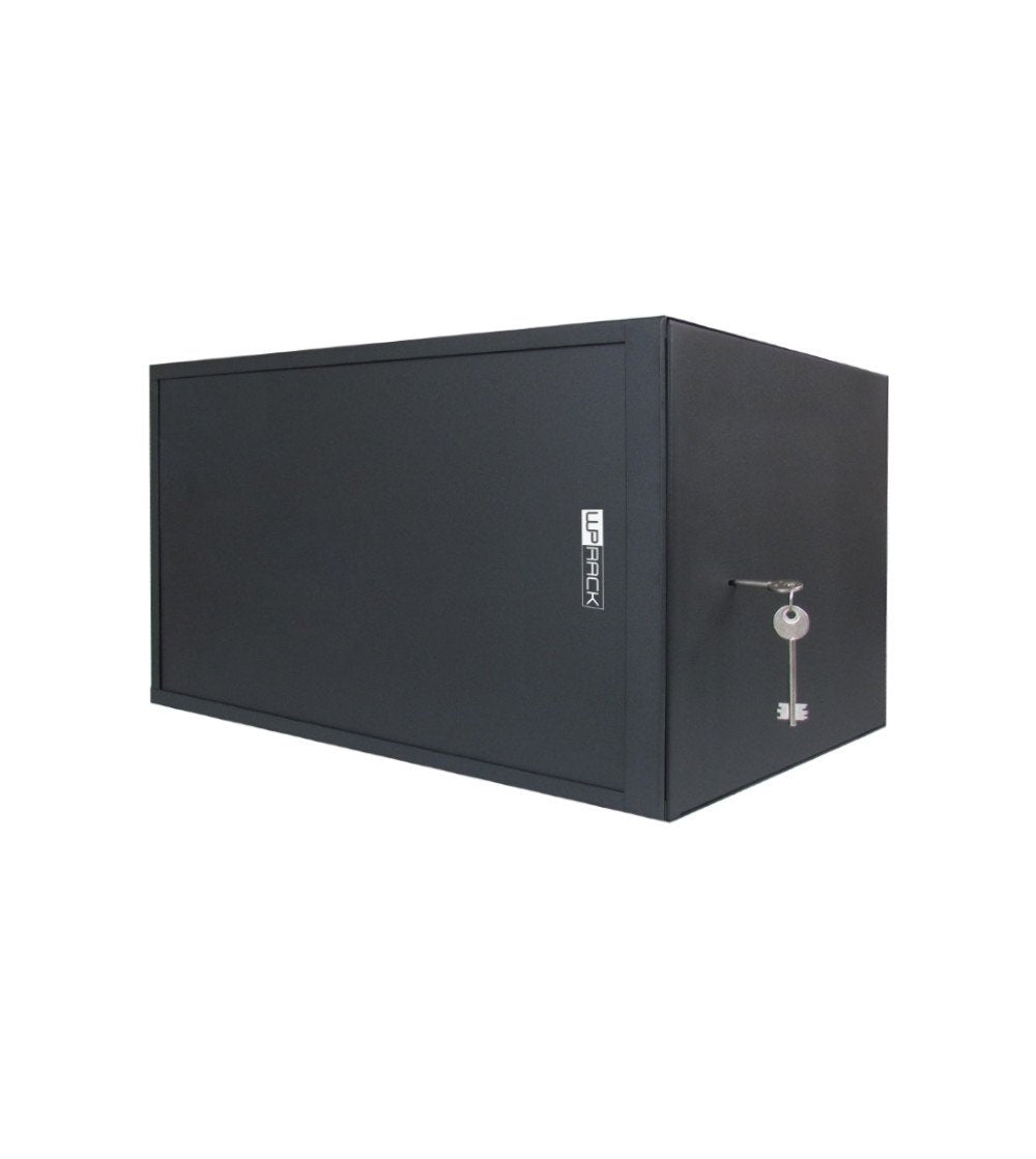 Armario Mural Wp Rws-12506-B  De Seguridad 12u - Puerta Corrediza - Antirrobo Clase Rc4 - 560x600x592mm - Negro