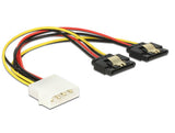 Delock Cable De Alimentación Molex Macho -> 2 X Sata Hembra 20 Cm