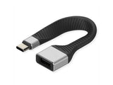 Roline Usb 3.2 Gen 2 Silikoncable C-A St Bu 10gbit S Emark Schwarz 11cm