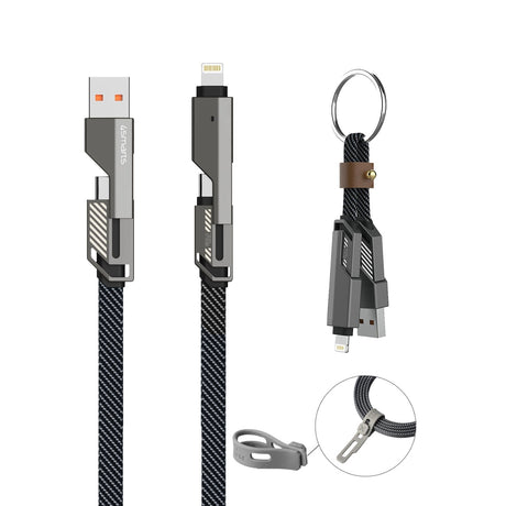 EAN 4252011911363 - 4smarts 541456 cable USB 1,5 m USB A/USB C USB C/Lightning Grafito imagen 1