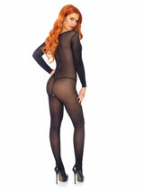 Leg Avenue - Bodystocking Negro Manga Larga