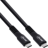 Cable De  5,00m Usb 4 G2x2 20gbps Pd60w Usb-C Macho A Usb-C Macho Negro Video 4k@60hz Video Datos Y Carga Tpe E-Marker