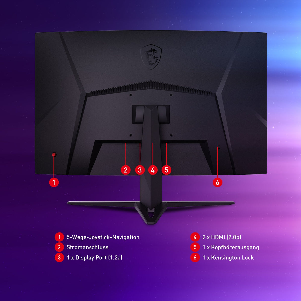 Monitor Gaming Msi Optix G32cq4de E2 31,5" Negro, Qhd, Amd Freesync Premium, Va, Hdmi, Displayport, 170 Hz, Panel De 170 Hz) 9s6-3db51t-022