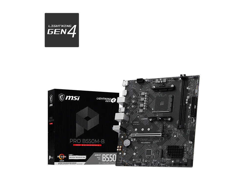 EAN 4711377428927 - MSI PRO B550M-B placa base AMD B550 Zócalo AM4 micro ATX imagen 1