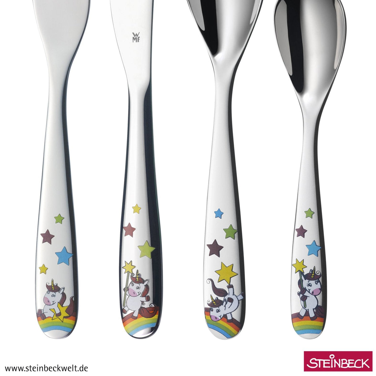 Wmf 1286056040 Einhorn Kinderbesteck Set 4-Teilig