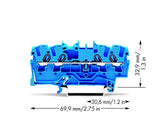 Wago 2002-1404 4-Leiter-Durchgangsklemme ,2,5mm